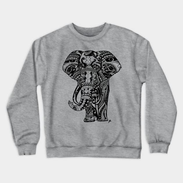 Elephant tribal pattern mandala Crewneck Sweatshirt by Juliet & Gin